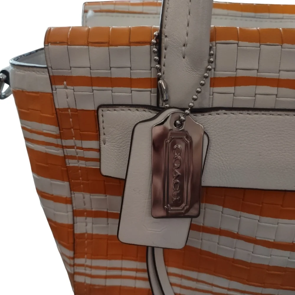 Coach Bleecker Mini Riley Embossed Woven Purse - Picture 14 of 16